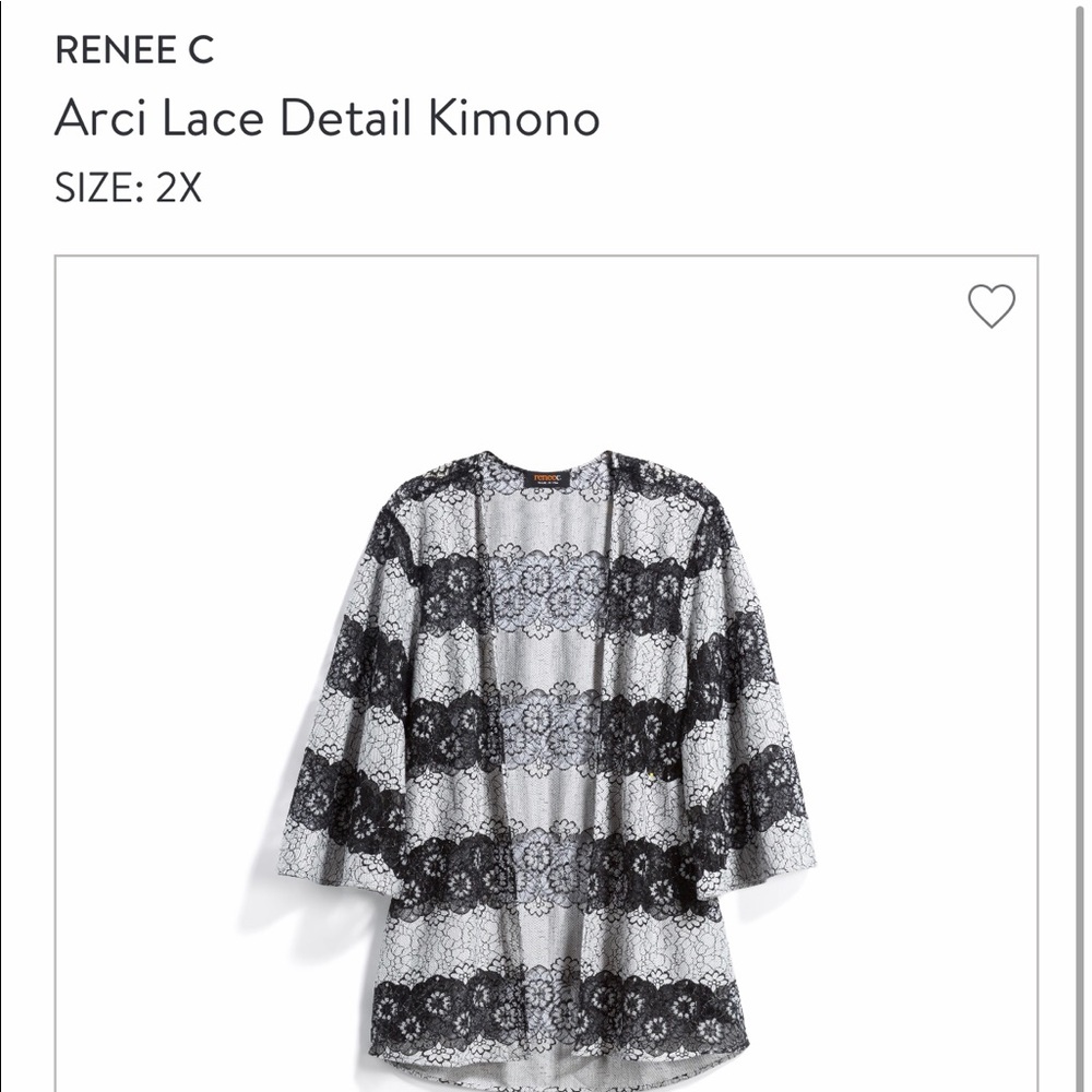 Renee C Arci Lace Detail Kimono